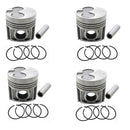 New 4 Sets STD Piston Kit With Ring 115017581 21401831 For Perkins 404C 404D Engine 84MM