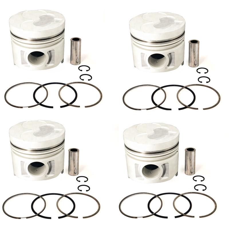 New 4 Sets STD Piston Kit With Ring 12010-44G01 For Nissan TD25 Engine 92.9MM