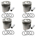 New 4 Sets STD Piston Kit With Ring 1W6757 1290359 For Caterpillar 3304 3304B Engine 120.65MM