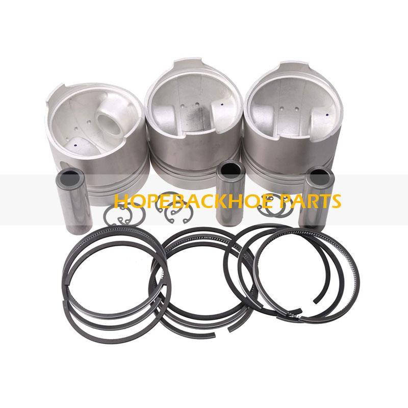 New 3 x STD S3L Piston Kit & Ring for MITSUBISHI S3L2 Engine Peljob EB250 EB300