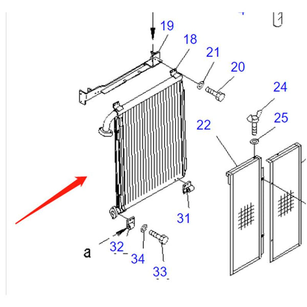 203-03-65620 Oil Cooler For Komatsu PC100-6 Excavator