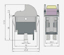 On-Off Toggle Switch SW7A 489105-00 for Delta 11-900 11-950 11-980 11-985 11-990 14-040 17-900 DP400 DP300L 17-950L Drill Press 34-670 36-600 36-977 36-978 36-980 36-981 TS200LS Table Saw