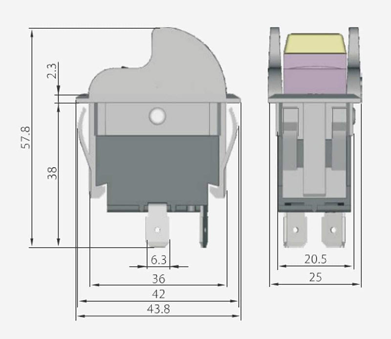 On-Off Toggle Switch SW7A 489105-00 for Delta 11-900 11-950 11-980 11-985 11-990 14-040 17-900 DP400 DP300L 17-950L Drill Press 34-670 36-600 36-977 36-978 36-980 36-981 TS200LS Table Saw