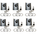 New 6 Sets STD Piston Kit With Ring 23411-83004 For Hyundai DA6C Engine 130MM