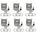 New 6 Sets STD Piston Kit With Ring 23411-83411 For Hyundai D6AC Engine 130MM