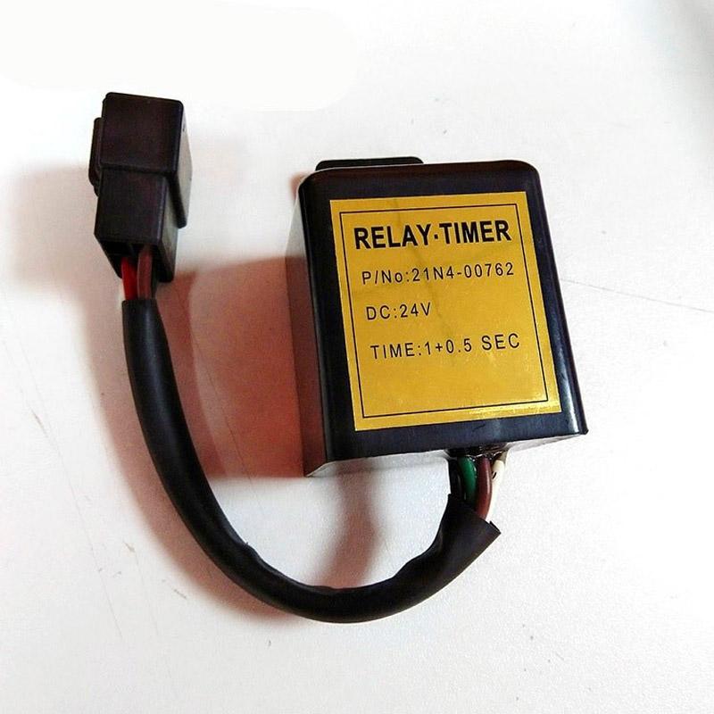 24V Relay Timer 21N4-00762 For Hyundai R80-7 R210-7 R220-7 R220-9 Excavator