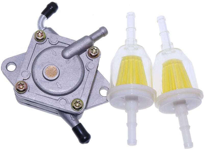 Fuel Pump Kit with Fuel Filters AM109212 AM106164 AM101074 49040-2066 Compatible with John Deere JD Gator AMT600 4x2 GT242 RX95 SX95 112L 130 LX172 180 Kawasaki Engine FC540 FC420V