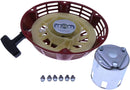Pull Recoil Starter Assy 284010-ZE2-Q01ZA 28400-ZE2-W01ZB 28400-ZE2-Q01ZN compatible with Honda GX240 GX270 8HP 9HP Engine Generator Oregon 31-049 Rotary 26-10469 Stens 150-711