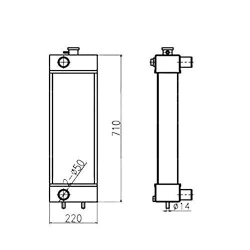 Radiator 22M-03-31330 for Komatsu Excavator PC40MR-3 PC45MR-3 PC55MR-3