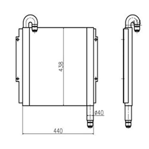 Compatible with Oil Cooler 20T-03-81211 for Komatsu Excavator PC30R-8 PC35R-8 PC40R-8 PC45R-8