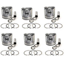 New 6 Sets STD Piston Kit With Ring 3928673 For Cummins 6BTA 5.9 Engine 102MM