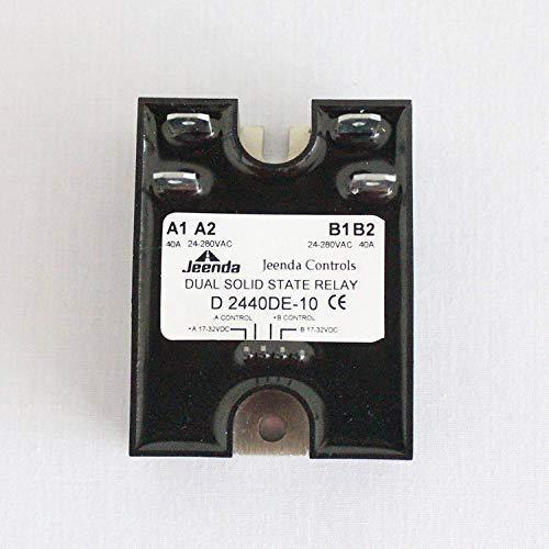 Dual Solid State Relay SSR 17-32VDC Input 280VAC 40A for Random Replace Crydom D2440DE-10