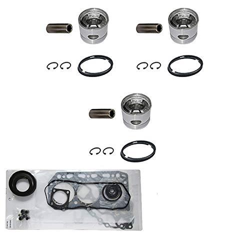 Gasket Set+Piston+Ring+Bearings+Washer for Kubota D1305 Engine R1-261