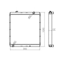 For Hitachi Excavator EX300-5 EX370-5M EX385USR Water Tank Radiator Core ASS'Y 4403413