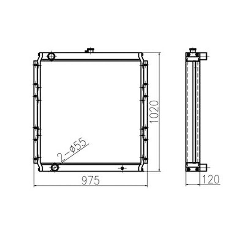 4429250 Aluminum Radiator For Hitachi Excavator ZAX330-3G ZAX350-3G