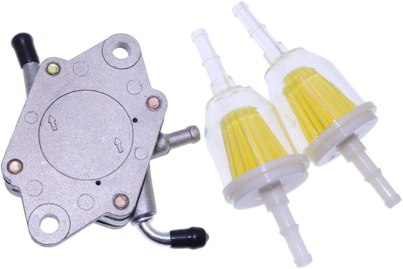 Fuel Pump Kit with Fuel Filters AM109212 AM106164 AM101074 49040-2066 Compatible with John Deere JD Gator AMT600 4x2 GT242 RX95 SX95 112L 130 LX172 180 Kawasaki Engine FC540 FC420V