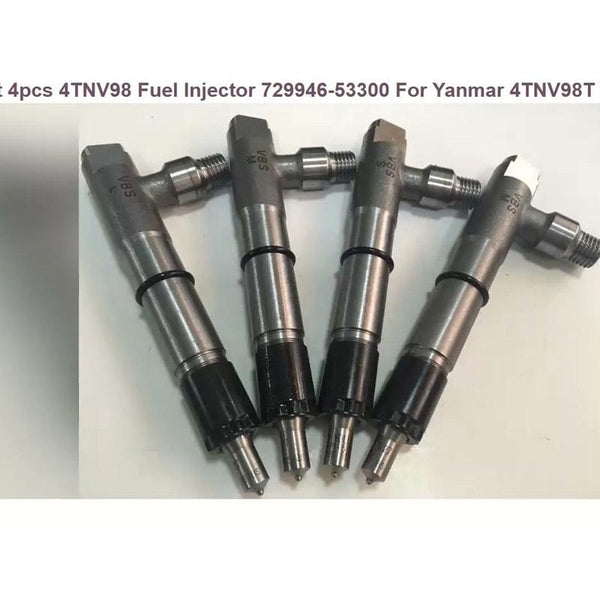 4 PCS Fuel Injector 729946-53300 For Yanmar 4TNV98 4TNV98T Engine