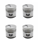 4PCS STD Piston Kit & Ring Set for Komatsu 2D94-2 4D94-2 Engine 6142-32-2110 6142-32-2120