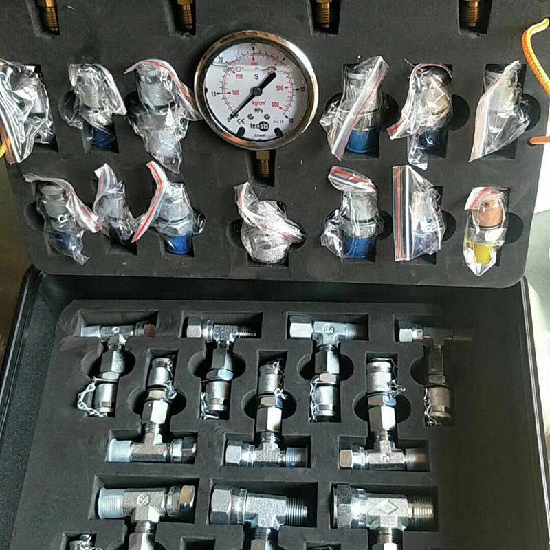 Hydraulic Pressure Gauge Set Diagnostic Test Kits For Excavator Engine Parts