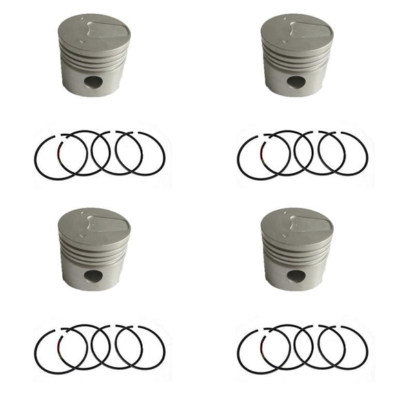 4 x STD Piston & Ring Set Kit FOR MITSUBISHI K4D Excavator