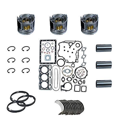 Gasket Set+Piston+Ring+Bearings+Washer for Kubota D1005 Engine B7500HSB B7510DT