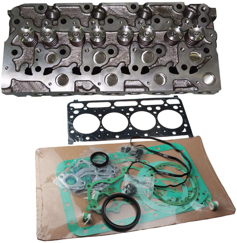 Complete Cylinder Head W/Full Gasket Kit for Kubota V1702 Engine Bobcat Loaders