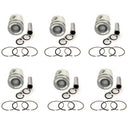 New 6 Sets STD Piston Kit With Ring 1-12111-665-1 For Isuzu 6WA1 Engine 132.9MM