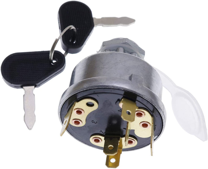 Ignition Starter Switch 128SA 35670 with Water-Proof Cover and Keys Fit for Massey Ferguson 30 275 JCB 35670 Lucas Tractor