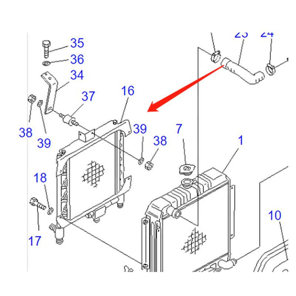 Buy Oil Cooler 20U-03-21112 20U-03-21114 20U-03-21111 for Komatsu Excavator PC50UD-2 PC50UUM-2 PC50UU-2 PC50UG-2