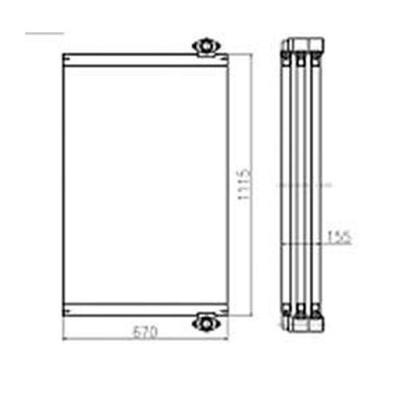 Buy Oil Cooler K9001935 for Doosan Excavator DH500-7 DX420 DX480LC DX520