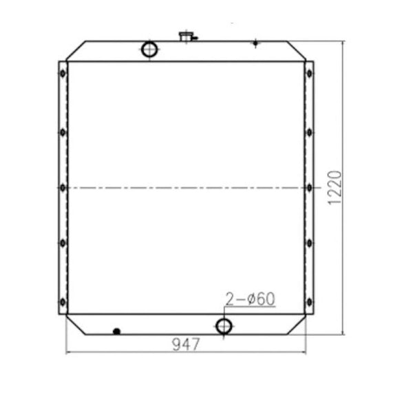 Buy Water Tank Radiator 208-03-61350 208-03-61850 for Komatsu Excavator PC450-6 PC400-6