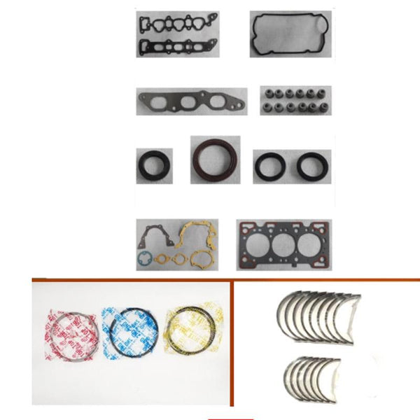 F6A Full gasket set kit crankshaft connecting rod bearing piston ring for Suzuki Jimny JA12 Alto /HA12 / Alto Hustle