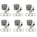 New 6 Sets STD Piston Kit With Ring 65.02501-0195 For Doosan DB58 Engine 102MM