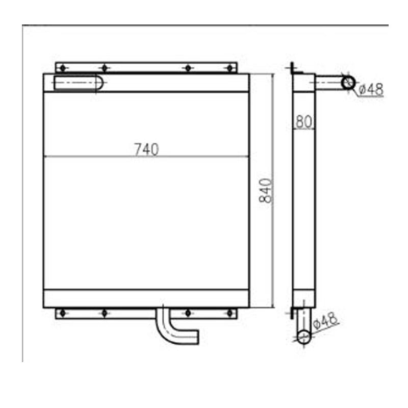 For Kato Excavator HD700-5 Hydraulic Oil Cooler