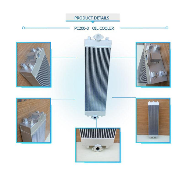 For Komatsu PC200-8 PC200LC-8 Excavator Hydraulic Oil Cooler 20Y-03-42461