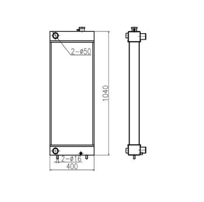 Radiator Core LN00065 for Case Crawler Excavator CX240 CX240LR