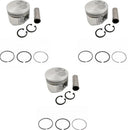 New 3 Sets STD Piston Kit With Ring 119620-22090 For Yanmar 3TNA72 Engine 72MM