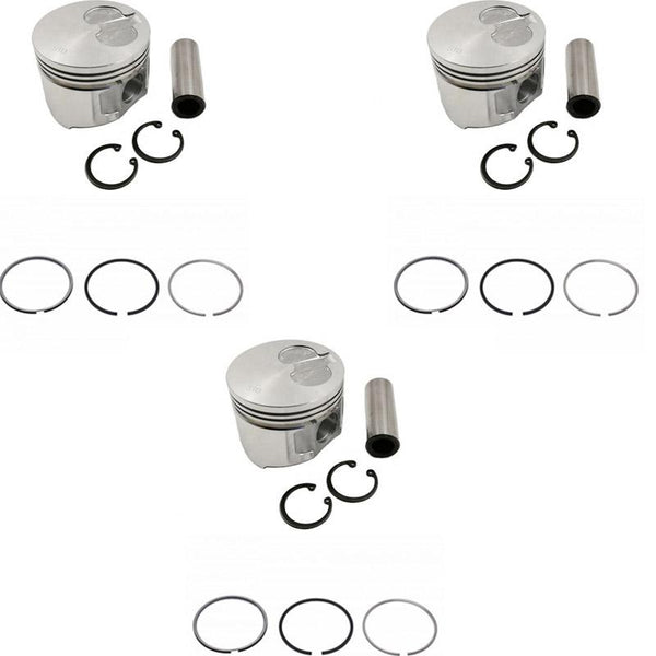 New 3 Sets STD Piston Kit With Ring 119620-22090 For Yanmar 3TNA72 Engine 72MM