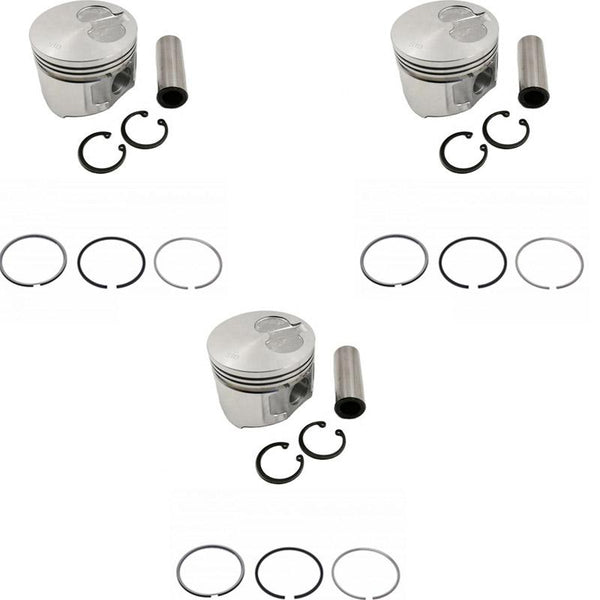 New 3 Sets STD Piston Kit With Ring 129515-22080 For Yanmar 3TNV70 Engine 70MM