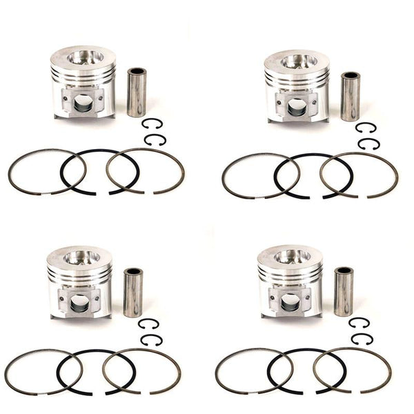 New 4 Sets STD Piston Kit With Ring 123907-22081 For Yanmar 4TNV106 Engine Takeuchi TL150 106MM