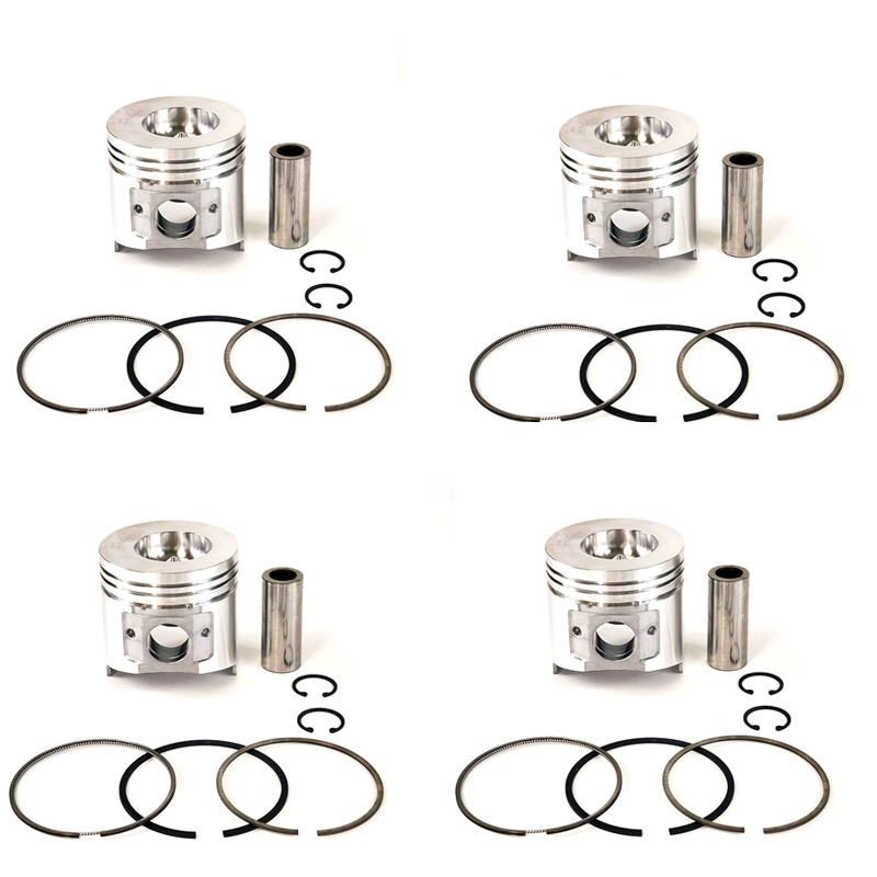 New 4 Sets STD Piston Kit With Ring 123907-22081 For Yanmar 4TNV106 Engine Takeuchi TL150 106MM