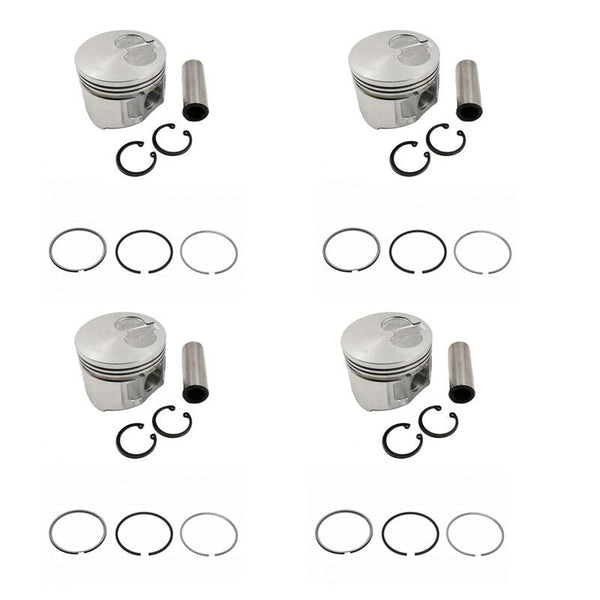 New 4 Sets STD Piston Kit With Ring 129004-22120 For Yanmar 4TNE92 4D92E Engine 92MM