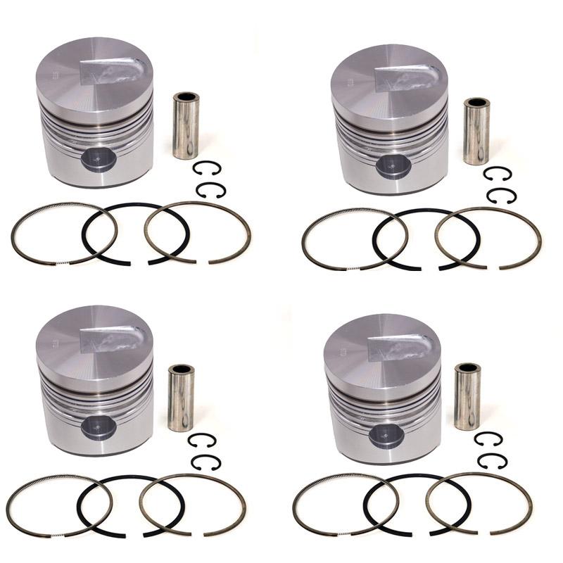 New 4 Sets STD Piston Kit With Ring 31617-00106 For Mitsubishi 4DR5 Engine 92MM