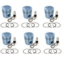 New 4 Sets STD Piston Kit With Ring 6114-31-2111 For Komatsu 4D130 Engine 130MM
