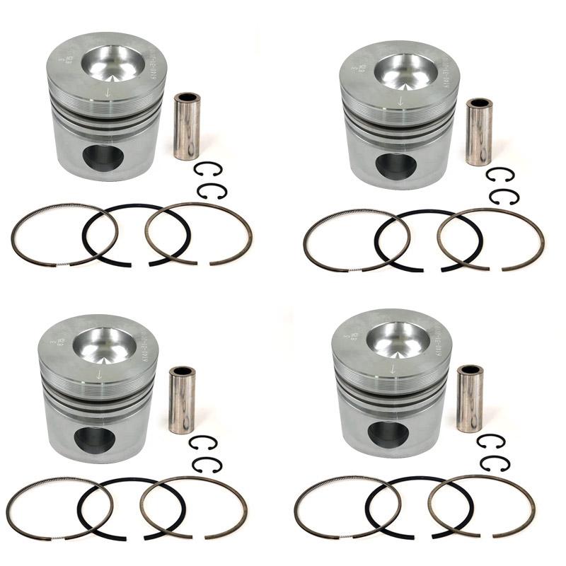 New 4 Sets STD Piston Kit With Ring 6140-31-2113 For Komatsu 4D92 Engine 92MM