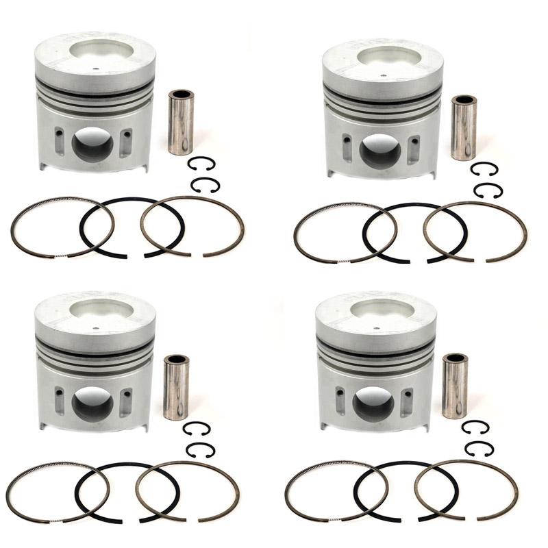 New 4 Sets STD Piston Kit With Ring ME016895 For Mitsubishi 4D33 Engine 108MM