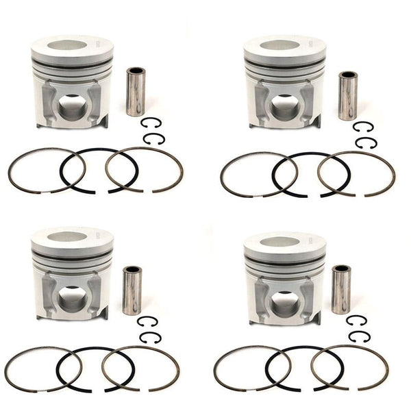 New 4 Sets STD Piston Kit With Ring ME220470 For Mitsubishi 4D34T Engine 104MM