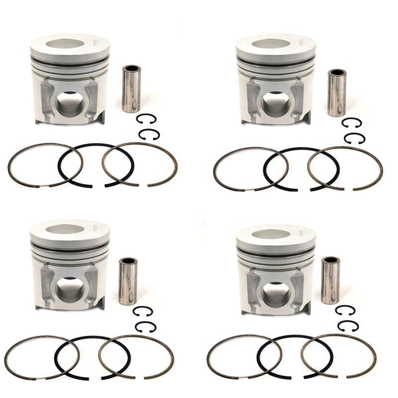 New 4 Sets STD Piston Kit With Ring ME220470 For Mitsubishi 4D34T Engine 104MM