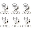 New 6 Sets STD Piston Kit With Ring 1-12111-632-0 For Isuzu 6RB1T Engine 135MM