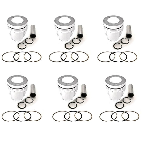 New 6 Sets STD Piston Kit With Ring 1-12111-632-0 For Isuzu 6RB1T Engine 135MM